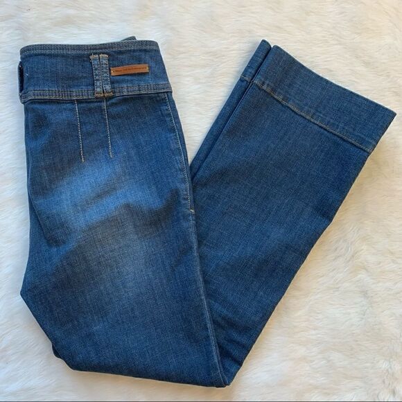 Pilcro And The Letterpress High Waist Wide Leg Cropped Trouser Jeans Sz 27 - Picture 6 of 8